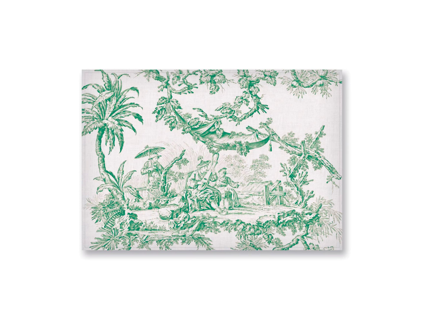 Green Chinoiserie - Placemat S/4