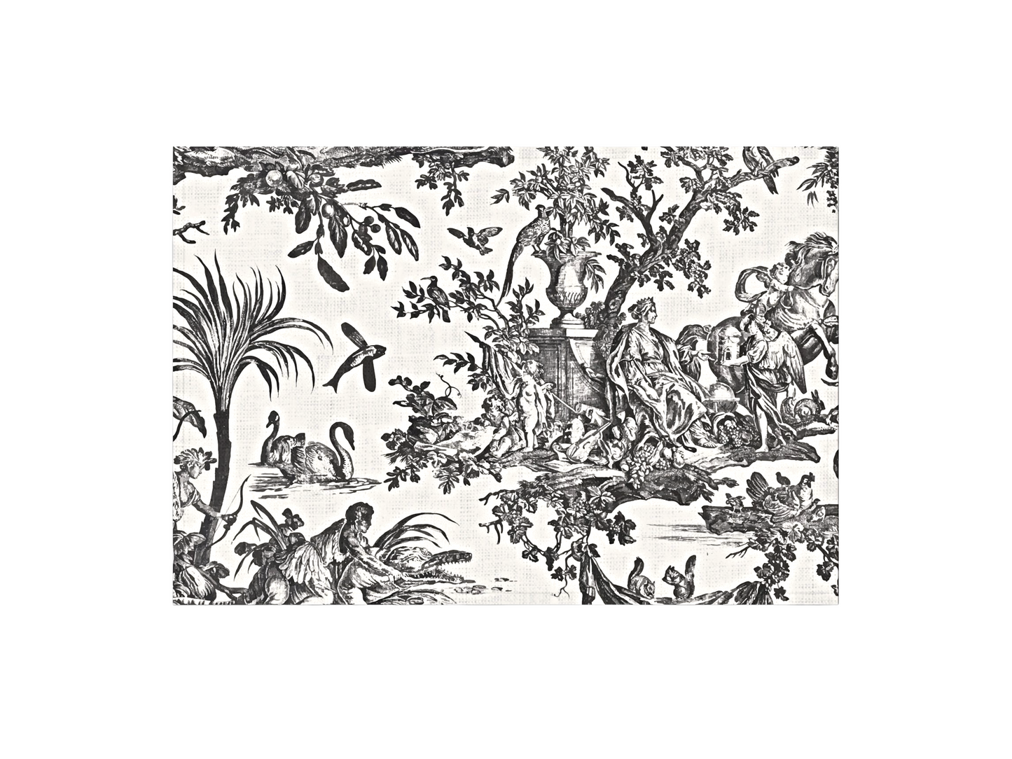 Rococo Black Placemat S/4