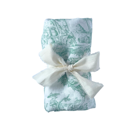 Swaddle Blanket -  Pastel Green Chinoiserie