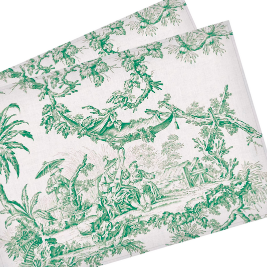 Green Chinoiserie - Placemat S/4